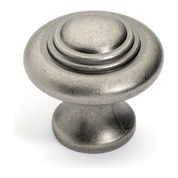 Dynasty Hardware - Super Saver K-9229 Concentric Cabinet Knob, Antique Nickel - Cabinet And Drawer Knobs