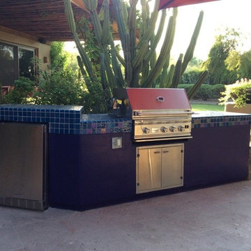 Lightstreams Royal Blue Waterline Tile & Peacock BBQ