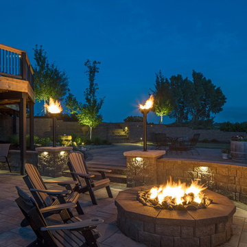 Sunset Acreage | Fire Pit & Patio Lighting