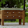 60" Industrial Trough Sink Reclaimed Barn Wood Kitchen Island Bath Vanity