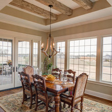 Tray Ceiling And Wooden Beams