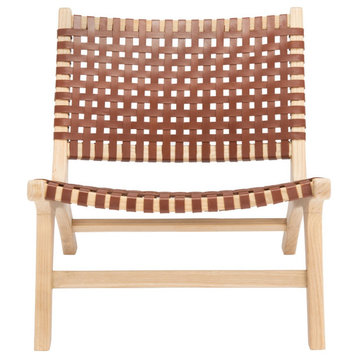 Safavieh Luna Accent Chair, Cognac/Natural