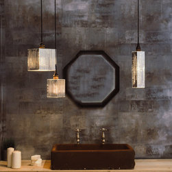 Silver Leaf Bathroom Light Cluster - Pendant Lighting