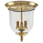 Livex Lighting - Legacy Ceiling Mount, Antique Brass - The Legacy collection offers a chic update to traditional style lighting. This flushmount light design comes in a beautiful antique brass finish with a traditional glass bell jar adding style.