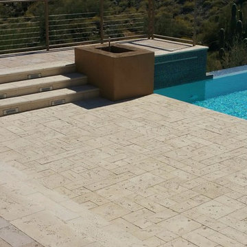 Contemporary Firepit and Patio Decking