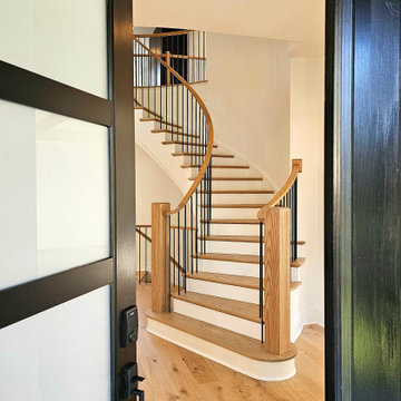 Project #110 | Beautiful Curved Staircase with Circular Balcony