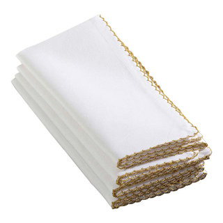 La Linen 10-Pack Polyester Poplin Napkins 17 by 17-Inch, Gold