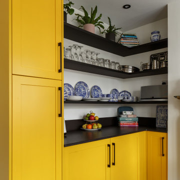 Bright Colours and Bold Contrast in This Shaker Kitchen in Leeds