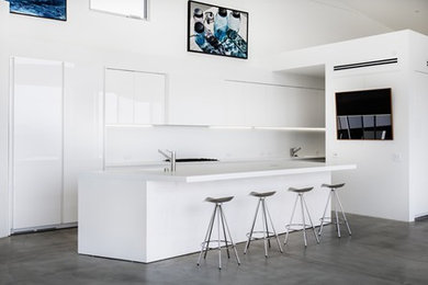 This is an example of a contemporary kitchen in Los Angeles.
