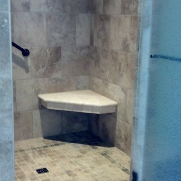 Stone and Tile bathroom shower