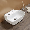 American Imagination 16.34"W Bathroom Vessel Sink Set, White