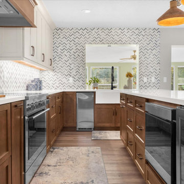 Extended Countryside Kitchen on Markham Woods in Longwood