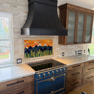 Black Custom Copper Range Hood | Rustic Modern Kitchen in Centennial,CO