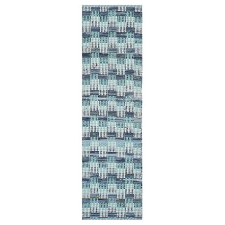 Safavieh Montauk Collection MTK121 Rug, Turquoise/Multi, 2'6" X 4'