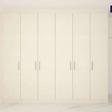 Hinged Door Wardrobe Set in Beige Textile Finish Supplied by Inspired Elements