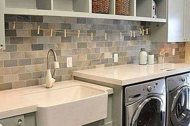 This is an example of a traditional laundry room in Orange County.