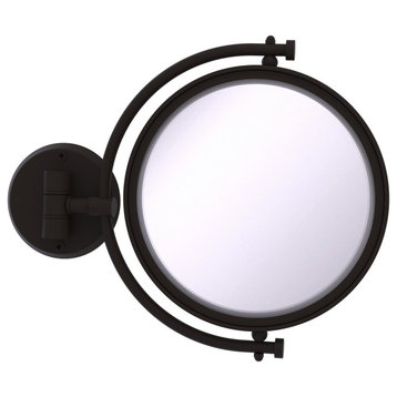 8" Wall-Mount Makeup Mirror, Oil Rubbed Bronze, 5x Magnification