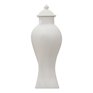 Garniture Urn, Matte White - Transitional - Vases - by GLOBAL