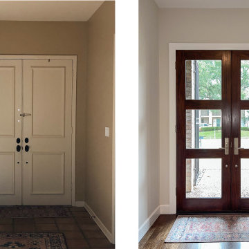 Front Door Before and After - Interior