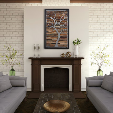 Reclaimed wood wall art