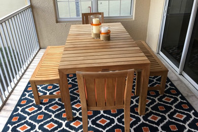 Transitional balcony photo in Miami