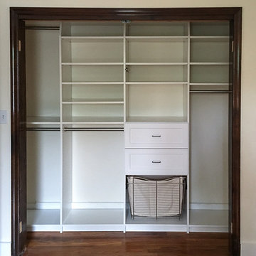 Reach In Closet with Wire Basket