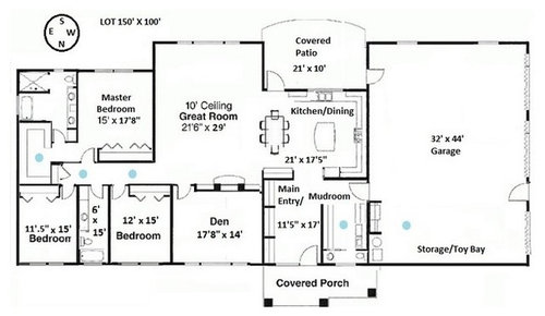 New Plan  With Combined Mudroom  Foyer