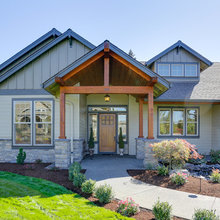 Exterior columns, gable trim