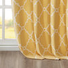 Madison Park Saratoga Fretwork Print Grommet Top Window Curtain Panel, Yellow