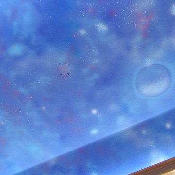Airbrushed Ceiling Sky and Clouds