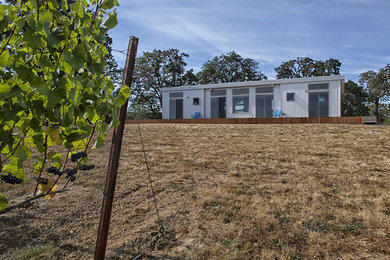 Inspiration for an industrial exterior home remodel in Portland