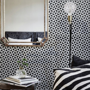 Modern Bedroom Triangular Porcelain Mosaic Tile