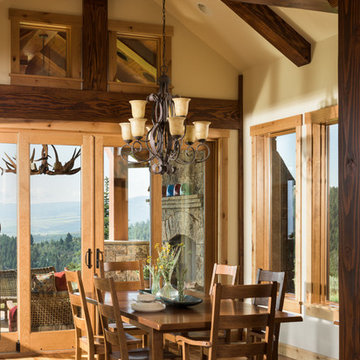 Wyoming Timber Frame Home: The Afton Residence - Dining Room