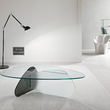 Kat Designer Glass Coffee Table by Tonelli Design