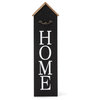 30"H Solid Wood House Porch Sign, Black