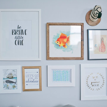 Finn's Aqua, Grey, and Gold Nursery