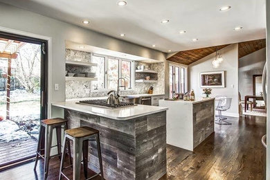 Kitchen - rustic kitchen idea in Atlanta