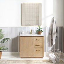 Small bath next to kitchen