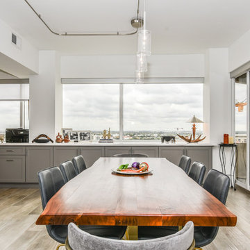 Mid Century Modern Update of High-Rise Condo in Houston's Museum District