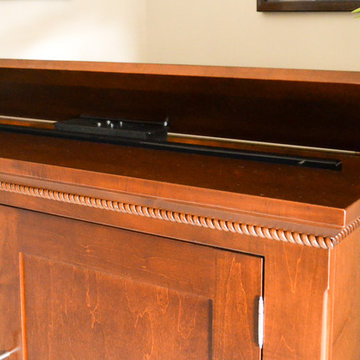 Automated TV Lift Cabinet in Solid Cherry (The Richmond)