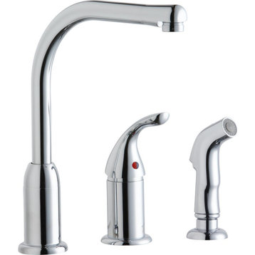 LK3001CR Everyday Kitchen Deck Mount Faucet With Remote Lever Handle, Chrome