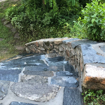 Rebuild & Restoration of Building Stone Wall, Steps & Walkway in Chevy Chase MD