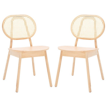 Safavieh Couture Kristianna Rattan Back Dining Chair, Natural