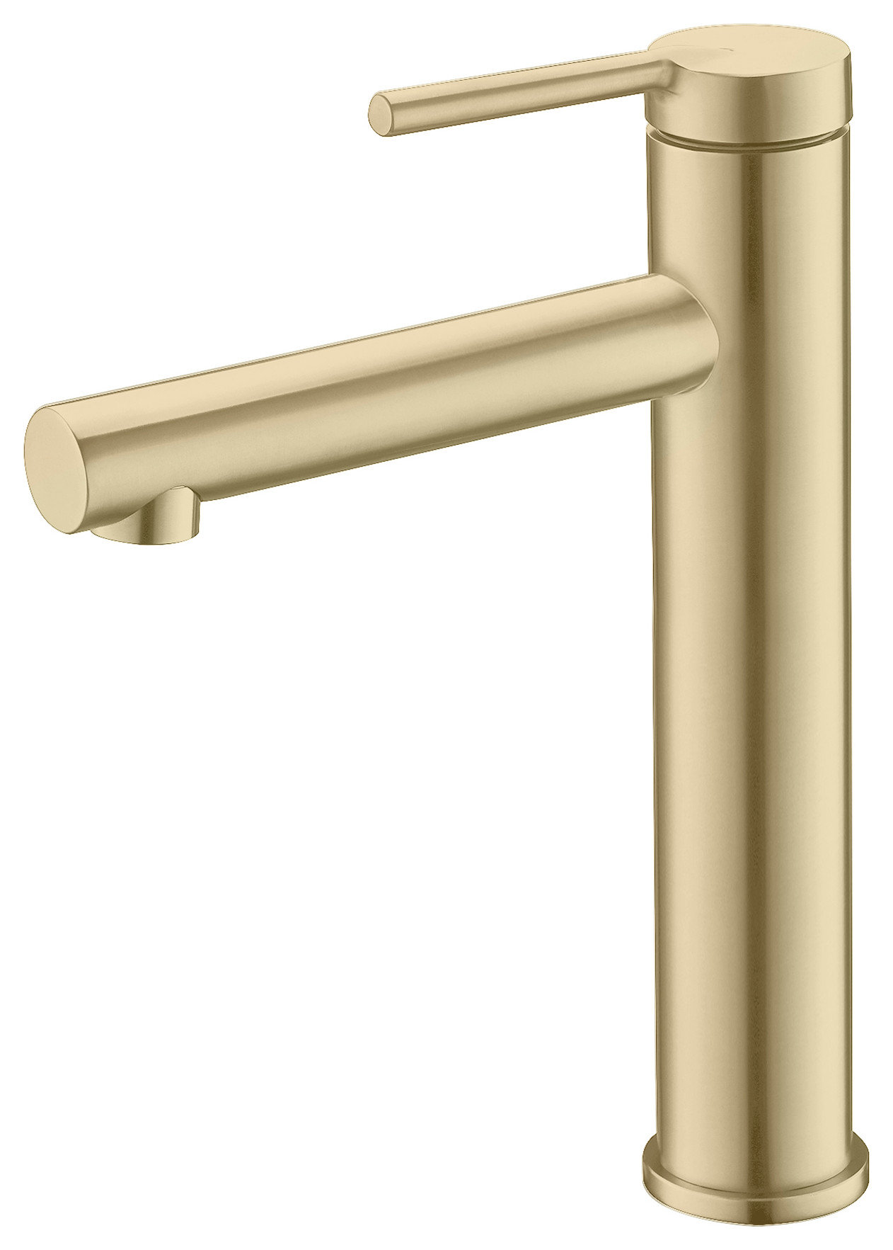 STYLISH Single Handle Bathroom Vessel Sink Faucet, Stainless Steel Brushed Gold