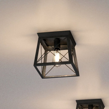 Luxury Industrial Ceiling Light, Midnight Black