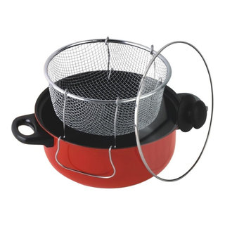 Gourmet Chef JL-5304R Non-Stick Deep Fryer with Frying Basket and