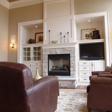 Relaxing Sitting Room with Fireplace and TV
