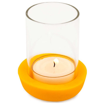 Pigment Candleholder, Small, Yellow