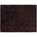 Bareens Designer Rugs - Overdyed Cesar Brown/Blue Area Rug, 4'6"x6'10" - Masterfully hand-knotted by skilled artists, this over dyed hand knotted rug highlights careful attention to detail and color to create a remarkable chromatic composition. Each rug is hand knotted using centuries old techniques and mellowed down by the natural energy of the sun. While retaining the original design each rug is given a unique artistic composition by over dying and washing each rug in remarkable color palette to produce a bolder, brighter, modern and saturated look. The modern inspired look with rich, luscious detailing, vibrant feel and a show-stopping palette with saturated colors provides an unexpected decor twist. The historic and timeless appearance of this collection offers an exquisite quality of one-of-a-kind artistic rugs.