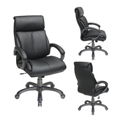 Black Executive Leather office Chair - Office Chairs